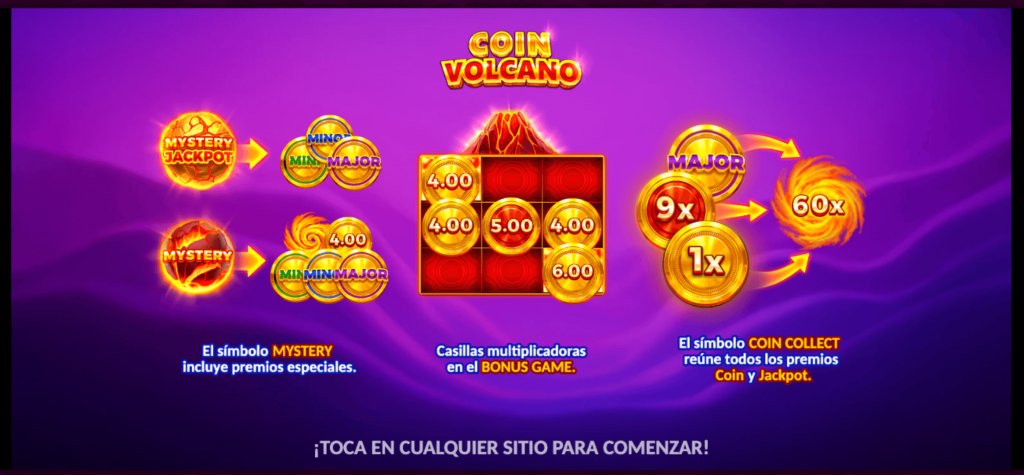 Coin Volcano Símbolos